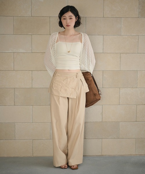 LAULEN(ローレン)の「cotton openwork bolero cardigan /コットン透かし編みニットボレロカーディガン(Tシャツ/カットソー・レディース・ブルー/アイボリー/ブラック/グリーン/オレンジ・FREE)」の19枚目の写真