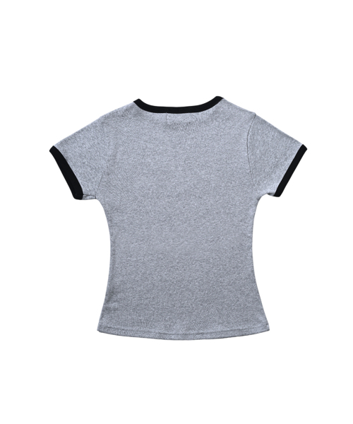 MACNI(マクニ)の「SHOOTING STAR SLIM FIT T-SHIRT MELANGE(Tシャツ/カットソー・レディース・ライトグレー・FREE)」の4枚目の写真