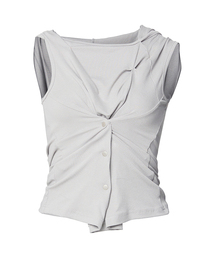 FLAREUP（フレアアップ）の「Asymmetric Snap Hoodie (FL-133_Clude White)（パーカー）」