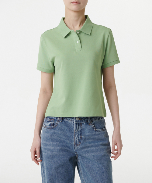 Women's ピケポロシャツ [Apple Mint] поло женское