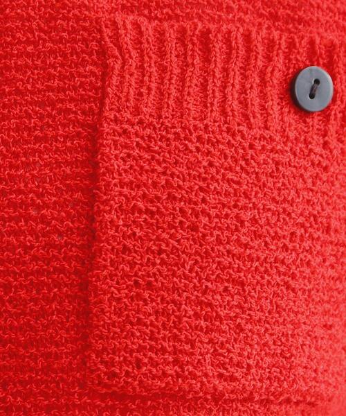 couture brooch(クチュールブローチ)の「ポケット付き半袖カーディガン(カーディガン/ボレロ・レディース・ベージュ/レッド系1/ネイビー・38)」の18枚目の写真