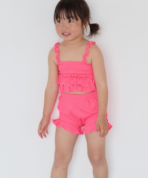 LOWRYS FARM（ローリーズファーム）の「ＳＷＩＭ／フリルＳＥＴＵＰ　661570（水着・キッズ・グリーン/ピンク・110cm/130cm/120cm）」の7枚目の写真