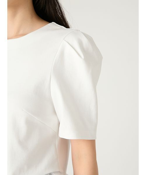 FRAY I.D(フレイアイディー)の「シアーペプラムカットトップス/ウォッシャブル(Tシャツ/カットソー・レディース・ブラック/ライトブルー/ホワイト・F)」の12枚目の写真