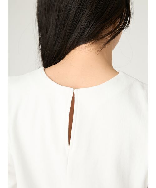 FRAY I.D(フレイアイディー)の「シアーペプラムカットトップス/ウォッシャブル(Tシャツ/カットソー・レディース・ブラック/ライトブルー/ホワイト・F)」の11枚目の写真