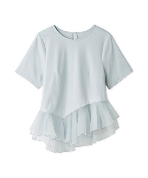 FRAY I.D(フレイアイディー)の「シアーペプラムカットトップス/ウォッシャブル(Tシャツ/カットソー・レディース・ブラック/ライトブルー/ホワイト・F)」の20枚目の写真