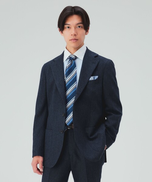BEAMS HEART(ビームスハート)の「フランネル 3ボタン ジャケット(セットアップ対応)(テーラードジャケット・メンズ・チャコールグレー/その他1/その他/ネイビー・X-LARGE/LARGE/XX-LARGE/MEDIUM/SMALL)」の2枚目の写真