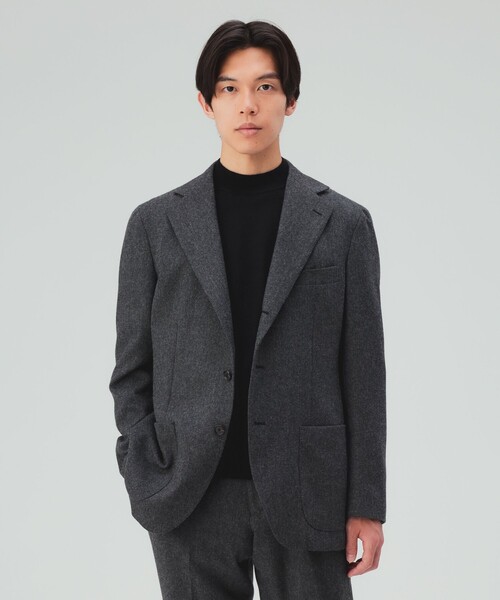 BEAMS HEART(ビームスハート)の「フランネル 3ボタン ジャケット(セットアップ対応)(テーラードジャケット・メンズ・チャコールグレー/その他1/その他/ネイビー・X-LARGE/LARGE/XX-LARGE/MEDIUM/SMALL)」の1枚目の写真