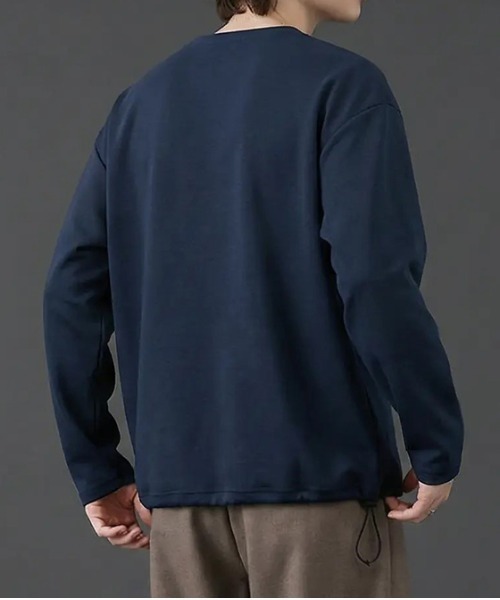 revertical(リバーティカル)の「裾ドローコード Vネック ロングTシャツ(Tシャツ/カットソー・メンズ・ブラック/ブルー/チャコール/ホワイト/ネイビー・SMALL/MEDIUM/LARGE)」の21枚目の写真