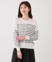 ドロップショルダークルーネックカーディガン