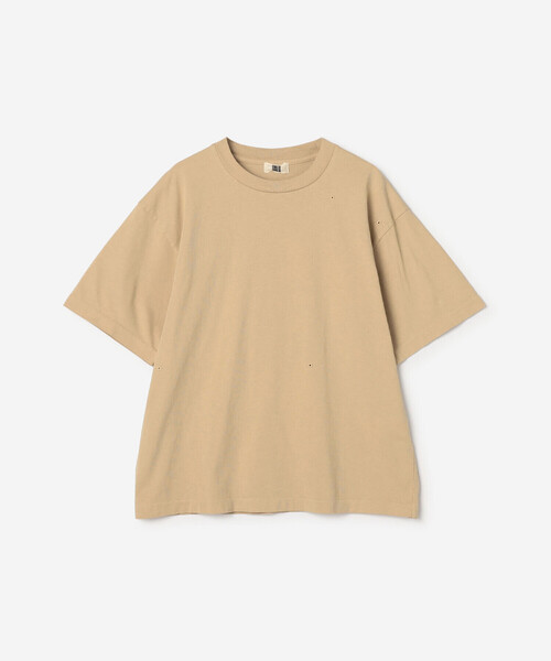 UNFIL(アンフィル)の「UNFIL | コットン製品染め クルーネックTシャツ WOMEN(Tシャツ/カットソー・レディース・ベージュ/ライトブルー/パープル系その他・0)」の2枚目の写真