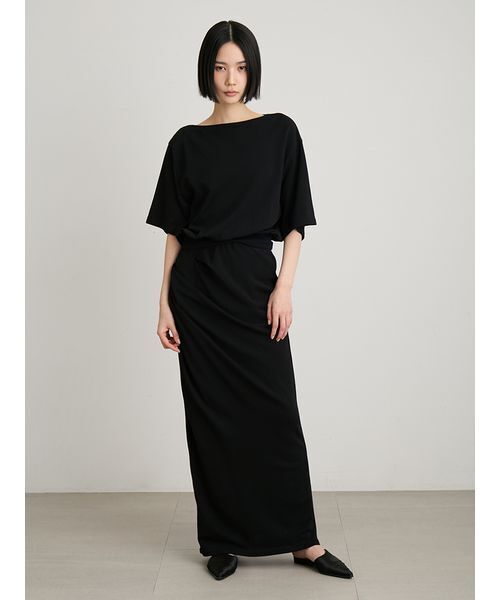 MIESROHE(ミースロエ)の「【洗える】【セットアップ対応】シアー裏毛オフショルトップス(Tシャツ/カットソー・レディース・イエロー/ホワイト/ブラック・F)」の19枚目の写真