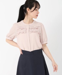 【新品タグ付き】ストロベリーフィールズ◇フリルブラウス【Ｍ】春秋　きれいめ　薄手 STRAWBERRY-FIELDS（ストロベリーフィールズ） ブラウス シャツ