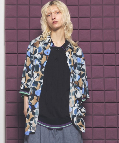 MAISON SPECIAL(メゾンスペシャル)の「《UNISEX》【Italian Dead Stock Fabric】Prime-Over Regular Collar Various Patterns Short Sleeve Shirt/【イタリアンデッドストックファブリック】プライムオーバーレギュラーカラーヴェリアスパターンショートスリーブシャツ【MAISON SPECIAL/メゾンスペシャル】(シャツ/ブラウス・メンズ・その他8/その他1/その他5/その他3/その他2/その他9/その他7/その他4/その他6・0/2/1)」の3枚目の写真