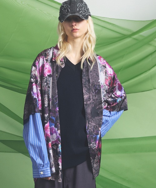 MAISON SPECIAL(メゾンスペシャル)の「《UNISEX》【Italian Dead Stock Fabric】Prime-Over Regular Collar Various Patterns Short Sleeve Shirt/【イタリアンデッドストックファブリック】プライムオーバーレギュラーカラーヴェリアスパターンショートスリーブシャツ【MAISON SPECIAL/メゾンスペシャル】(シャツ/ブラウス・メンズ・その他8/その他1/その他5/その他3/その他2/その他9/その他7/その他4/その他6・0/2/1)」の4枚目の写真