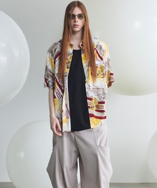 MAISON SPECIAL(メゾンスペシャル)の「《UNISEX》【Italian Dead Stock Fabric】Prime-Over Regular Collar Various Patterns Short Sleeve Shirt/【イタリアンデッドストックファブリック】プライムオーバーレギュラーカラーヴェリアスパターンショートスリーブシャツ【MAISON SPECIAL/メゾンスペシャル】(シャツ/ブラウス・メンズ・その他8/その他1/その他5/その他3/その他2/その他9/その他7/その他4/その他6・0/2/1)」の18枚目の写真