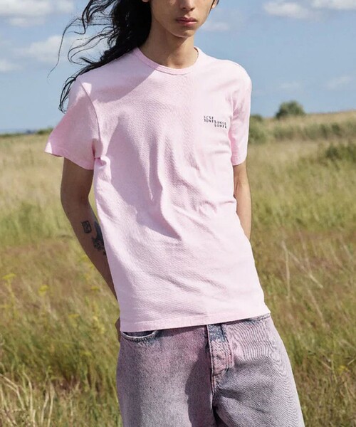 MONKEY TIME(モンキータイム)の「<SUNFLOWER>ロゴ Tシャツ(Tシャツ/カットソー・メンズ・ライトピンク/ライトブルー/オフホワイト・M/L)」の8枚目の写真