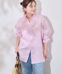 TICCA / ティッカ | リネンノーカラーシャツ | F | ピンク | レディース セール】 リネンノーカラーシャツ （シャツ・ブラウス）｜SEASON STYLE
