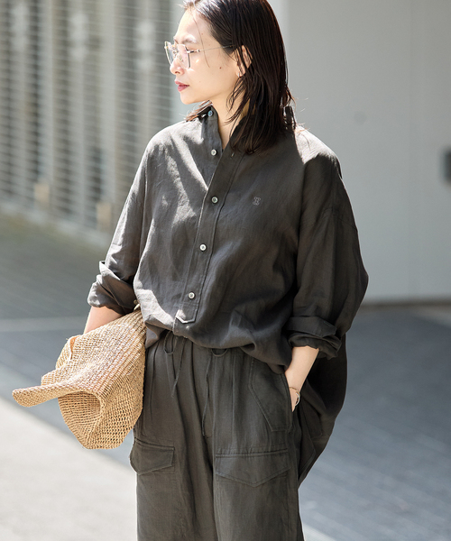 TICCA(ティッカ)の「【TICCA / ティッカ】リネンスクエアビッグシャツ uni(シャツ/ブラウス・レディース・ブラウン/ピンク/カーキ・FREE)」の8枚目の写真