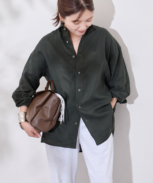 TICCA(ティッカ)の「【TICCA / ティッカ】リネンスクエアビッグシャツ uni(シャツ/ブラウス・レディース・ブラウン/ピンク/カーキ・FREE)」の15枚目の写真