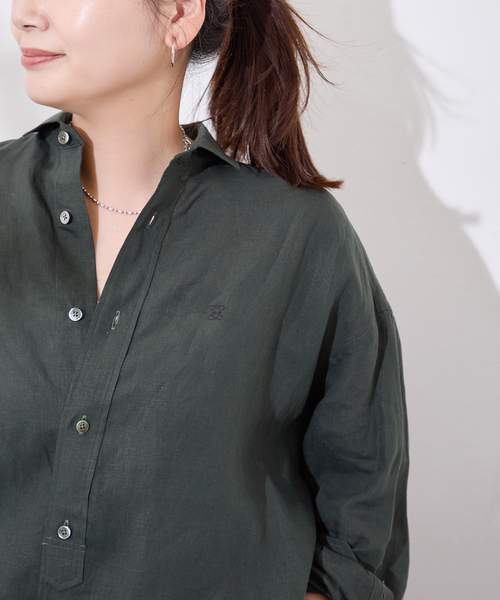 TICCA(ティッカ)の「【TICCA / ティッカ】リネンスクエアビッグシャツ uni(シャツ/ブラウス・レディース・ブラウン/ピンク/カーキ・FREE)」の16枚目の写真