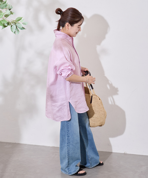 TICCA(ティッカ)の「【TICCA / ティッカ】リネンスクエアビッグシャツ uni(シャツ/ブラウス・レディース・ブラウン/ピンク/カーキ・FREE)」の17枚目の写真