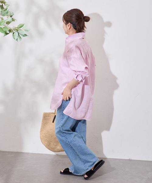 TICCA(ティッカ)の「【TICCA / ティッカ】リネンスクエアビッグシャツ uni(シャツ/ブラウス・レディース・ブラウン/ピンク/カーキ・FREE)」の18枚目の写真