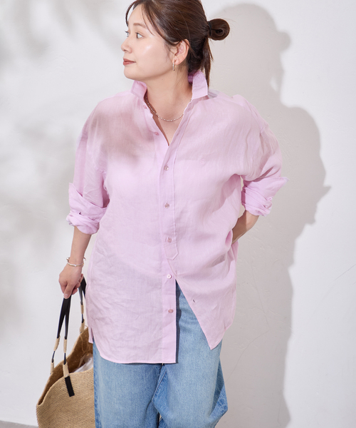 TICCA(ティッカ)の「【TICCA / ティッカ】リネンスクエアビッグシャツ uni(シャツ/ブラウス・レディース・ブラウン/ピンク/カーキ・FREE)」の19枚目の写真