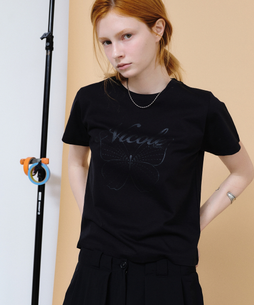 NICK&NICOLE(ニックアンドニコール)の「NICOLE BUTTERFLY SLIM TOP_BLACK(Tシャツ/カットソー・レディース・その他・FREE)」の5枚目の写真