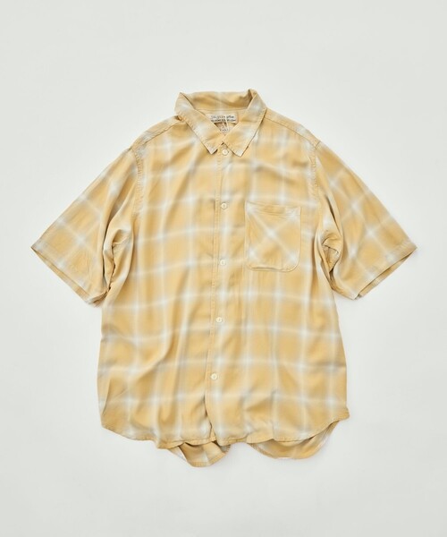 REMI RELIEF（レミレリーフ）の「【REMI RELIEF/レミレリーフ】レーヨンツイルオンブレS/Sシャツ（シャツ/ブラウス・メンズ・ブルー/イエロー・M/L/XL）」の9枚目の写真