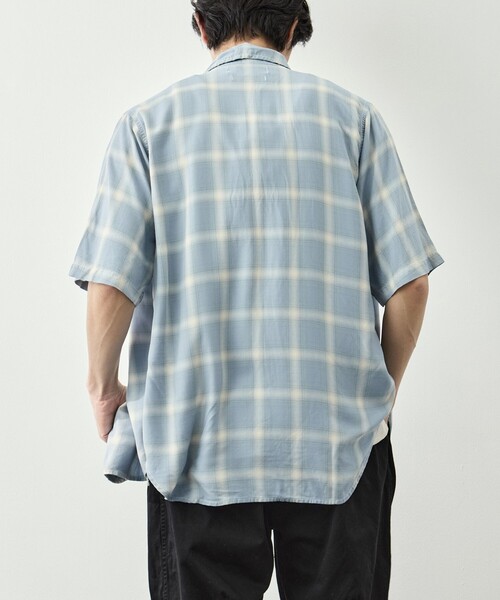 REMI RELIEF（レミレリーフ）の「【REMI RELIEF/レミレリーフ】レーヨンツイルオンブレS/Sシャツ（シャツ/ブラウス・メンズ・ブルー/イエロー・M/L/XL）」の14枚目の写真