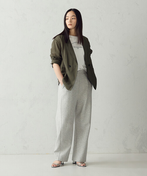 COMME CA ISM(コムサイズム)の「シアージャケット(テーラードジャケット・レディース・ネイビー/ベージュ/カーキ・MEDIUM/LARGE)」の6枚目の写真