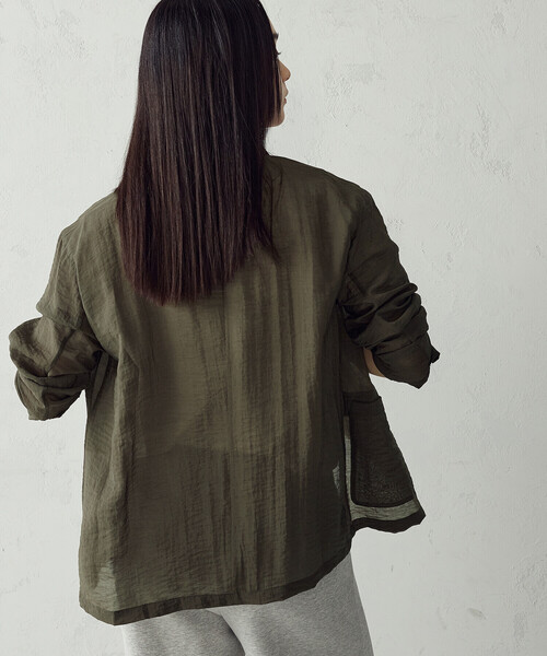 COMME CA ISM(コムサイズム)の「シアージャケット(テーラードジャケット・レディース・ネイビー/ベージュ/カーキ・MEDIUM/LARGE)」の20枚目の写真