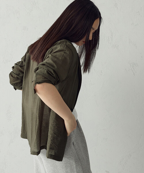 COMME CA ISM(コムサイズム)の「シアージャケット(テーラードジャケット・レディース・ネイビー/ベージュ/カーキ・MEDIUM/LARGE)」の19枚目の写真