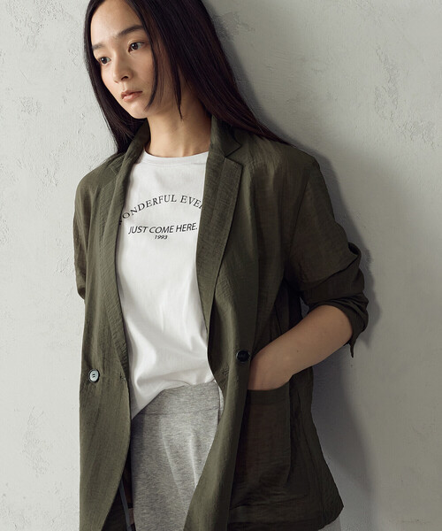 COMME CA ISM(コムサイズム)の「シアージャケット(テーラードジャケット・レディース・ネイビー/ベージュ/カーキ・MEDIUM/LARGE)」の17枚目の写真
