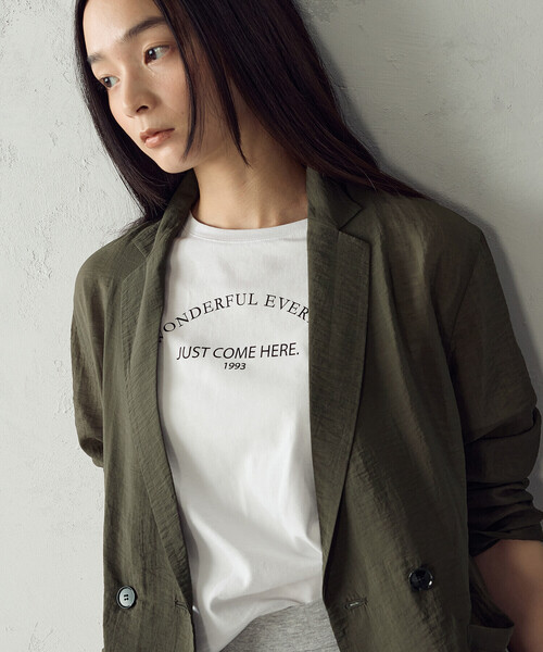 COMME CA ISM(コムサイズム)の「シアージャケット(テーラードジャケット・レディース・ネイビー/ベージュ/カーキ・MEDIUM/LARGE)」の16枚目の写真