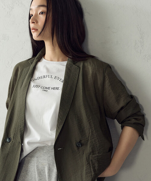 COMME CA ISM(コムサイズム)の「シアージャケット(テーラードジャケット・レディース・ネイビー/ベージュ/カーキ・MEDIUM/LARGE)」の14枚目の写真