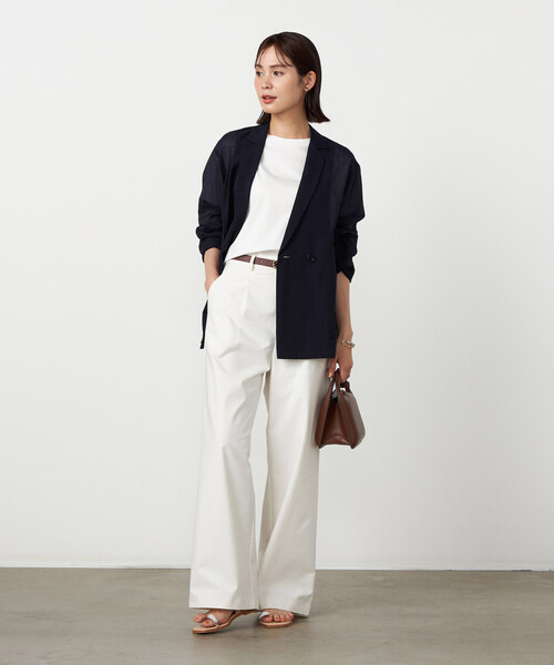 COMME CA ISM(コムサイズム)の「シアージャケット(テーラードジャケット・レディース・ネイビー/ベージュ/カーキ・MEDIUM/LARGE)」の13枚目の写真