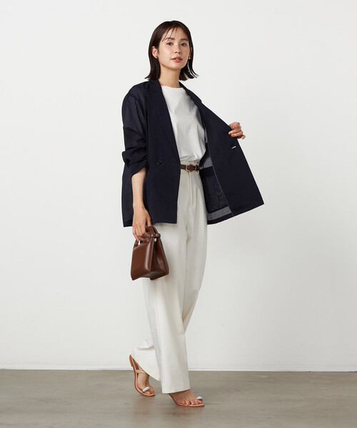 COMME CA ISM(コムサイズム)の「シアージャケット(テーラードジャケット・レディース・ネイビー/ベージュ/カーキ・MEDIUM/LARGE)」の12枚目の写真