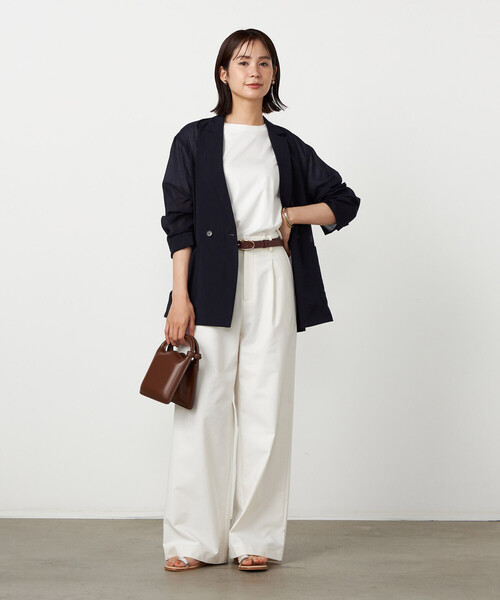 COMME CA ISM(コムサイズム)の「シアージャケット(テーラードジャケット・レディース・ネイビー/ベージュ/カーキ・MEDIUM/LARGE)」の11枚目の写真