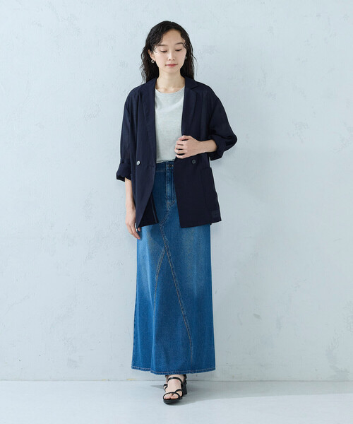 COMME CA ISM(コムサイズム)の「シアージャケット(テーラードジャケット・レディース・ネイビー/ベージュ/カーキ・MEDIUM/LARGE)」の10枚目の写真