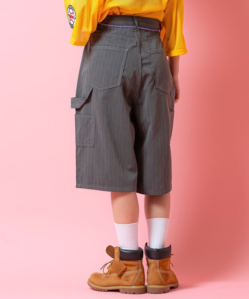 a.p.o.v.(エーピーオービー)の「a.p.o.v. ピンストライプTRバギーペインターハーフパンツ(その他パンツ・メンズ・グレー/ブラック・M)」の3枚目の写真