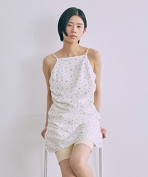 ボリュームチュールペプラムドレス / volume tulle peplum dress