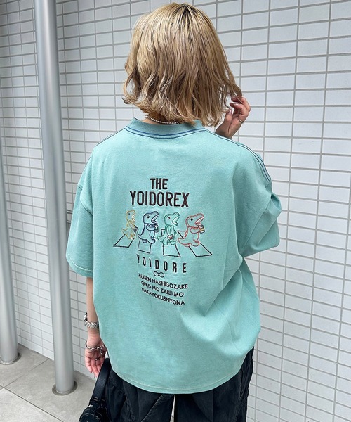 DOUBLE NAME(ダブルネーム)の「【YOIDORE】×【m:rex】 YOIDOREX BACK刺しゅうTEE(Tシャツ/カットソー・レディース・ブルー/オフホワイト/ブラック系・FREE)」の6枚目の写真
