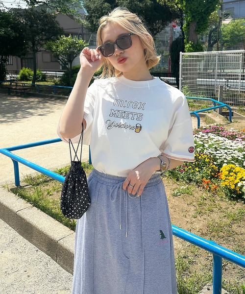 DOUBLE NAME(ダブルネーム)の「【YOIDORE】×【m:rex】 YOIDOREX BACK刺しゅうTEE(Tシャツ/カットソー・レディース・ブルー/オフホワイト/ブラック系・FREE)」の8枚目の写真
