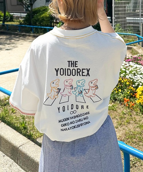 DOUBLE NAME(ダブルネーム)の「【YOIDORE】×【m:rex】 YOIDOREX BACK刺しゅうTEE(Tシャツ/カットソー・レディース・ブルー/オフホワイト/ブラック系・FREE)」の11枚目の写真