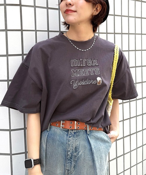 DOUBLE NAME(ダブルネーム)の「【YOIDORE】×【m:rex】 YOIDOREX BACK刺しゅうTEE(Tシャツ/カットソー・レディース・ブルー/オフホワイト/ブラック系・FREE)」の14枚目の写真