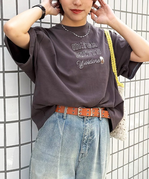 DOUBLE NAME(ダブルネーム)の「【YOIDORE】×【m:rex】 YOIDOREX BACK刺しゅうTEE(Tシャツ/カットソー・レディース・ブルー/オフホワイト/ブラック系・FREE)」の15枚目の写真