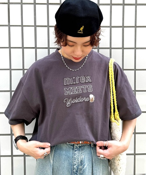 DOUBLE NAME(ダブルネーム)の「【YOIDORE】×【m:rex】 YOIDOREX BACK刺しゅうTEE(Tシャツ/カットソー・レディース・ブルー/オフホワイト/ブラック系・FREE)」の18枚目の写真