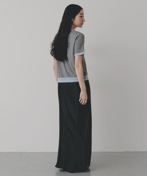 SENSE OF PLACE by URBAN RESEARCH(センスオブプレイスバイアーバンリサーチ)の「ヘンリーネックレイヤードトップ(半袖)(Tシャツ/カットソー・レディース・グレー/ブラック/ベージュ・ONE)」の14枚目の写真