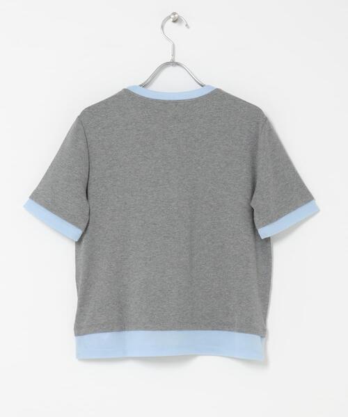 SENSE OF PLACE by URBAN RESEARCH(センスオブプレイスバイアーバンリサーチ)の「ヘンリーネックレイヤードトップ(半袖)(Tシャツ/カットソー・レディース・グレー/ブラック/ベージュ・ONE)」の17枚目の写真